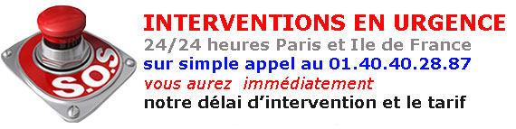 interventions en urgence sur paris
